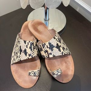 DIANE VON FURSTENBURG Snake Print Sandals